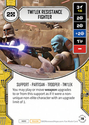 Twi'lek Resistance Fighter