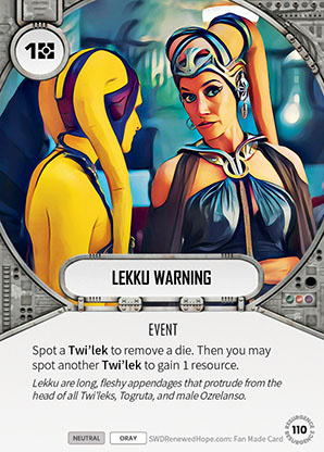 Lekku Warning